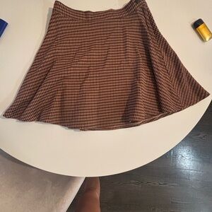 American Apparel Brown and Black Mini Skirt